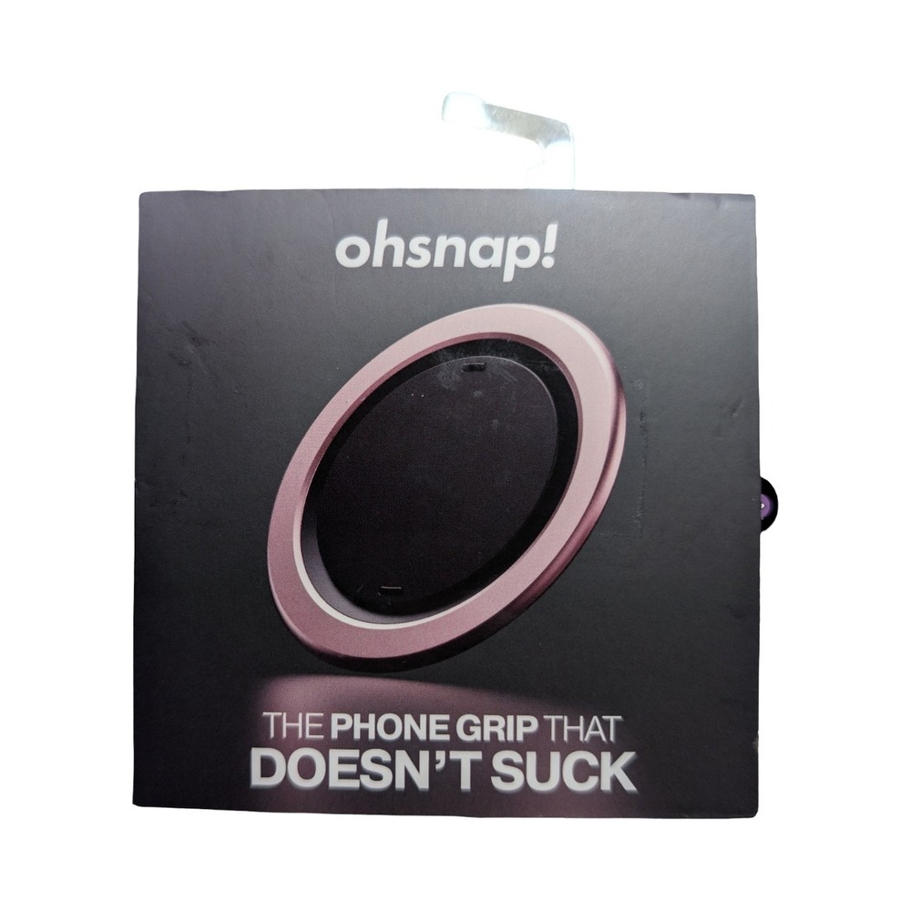 Aa1-O OhSnap Snap 4 Magnetic UltraThin Phone Grip & Stand‎ w/ Magsafe Black/Rose
